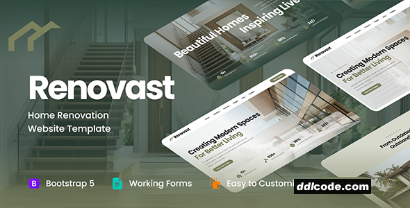 Renovast - Home Renovation & Remodeling Services HTML Template