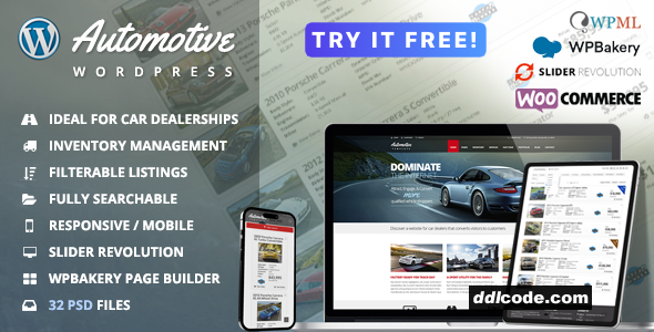 Automotive - Car Dealership Business WordPress Theme