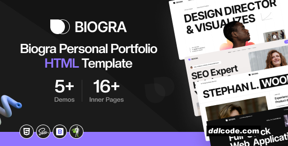 Biogra - Personal Portfolio HTML Template