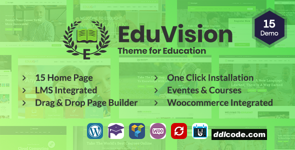 Eduvision - Online Course Multipurpose Education WordPress Theme