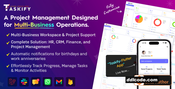 Taskify - Project Management - Task Management & Productivity Tool