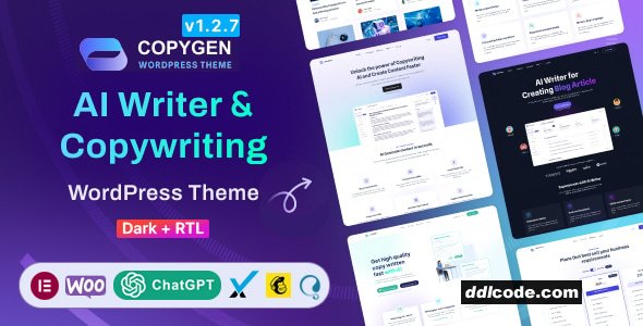 CopyGen - AI Writer & Copywriting Landing Page WordPress Theme