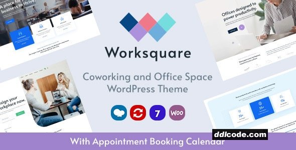 Worksquare - Coworking and Office Space WordPress Theme