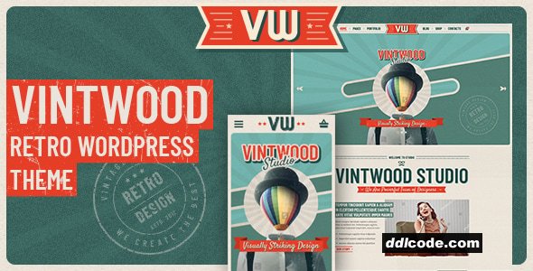 VintWood - a Vintage, Retro WordPress Theme