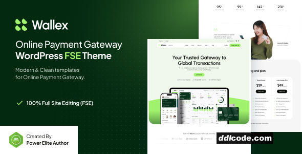 Wallex - Online Payment Gateway Gutenverse FSE WordPress Block Theme