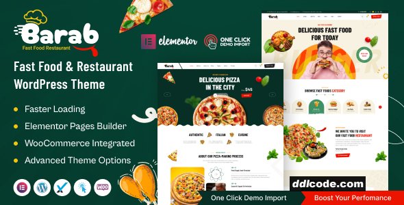 Barab - Fast Food & Restaurant WordPress Theme