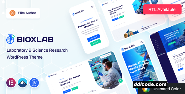 Bioxlab - Laboratory & Science Research WordPress Theme