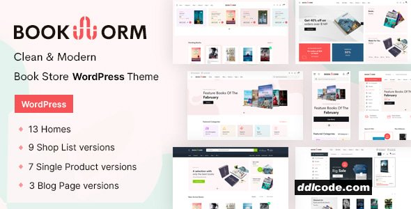 Bookworm - Bookstore & Bookshop WooCommerce Theme
