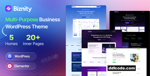 Biznity - Multipurpose Business WordPress Theme