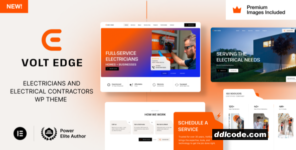 VoltEdge - Electrician Electrical Repair WordPress Theme