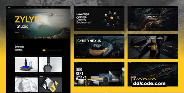 Zylyf - Creative Brutalist Agency & Portfolio WordPress Theme
