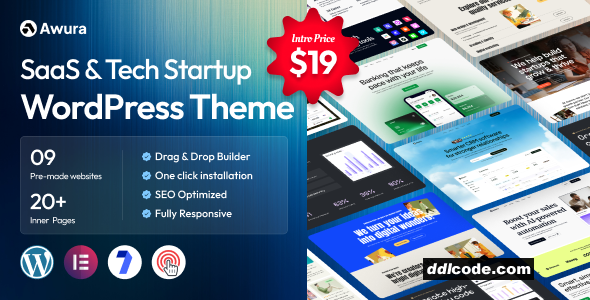 Awura - SaaS & Startup WordPress Theme