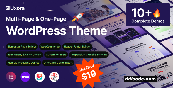 Uxora - Software, SaaS & Startup WordPress Theme