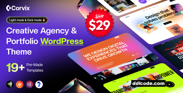 Corvix - Creative Agency & Portfolio WordPress Theme