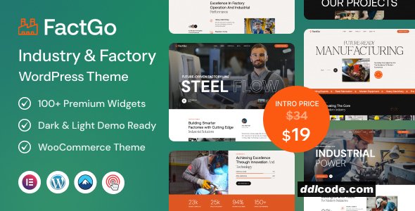 FactGo - Construction Factory & Industry WordPress Theme