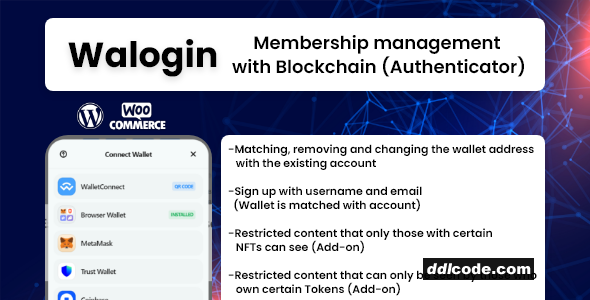 Walogin - Membership management with Blockchain (Authenticator)