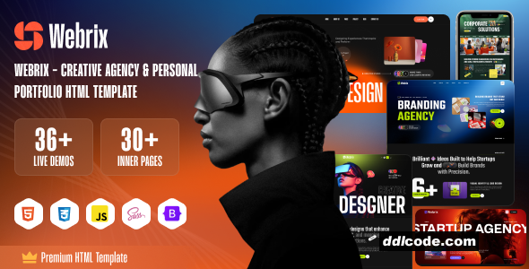 Webrix - Creative Agency & Personal Portfolio HTML Template