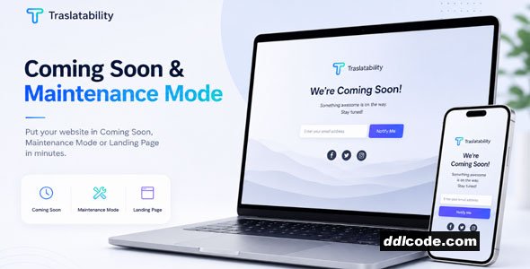 Coming Soon and Maintenance Mode by Traslatability