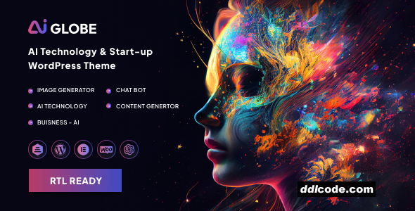 AI Globe - Artificial Intelligence Startup & Technology WordPress Theme