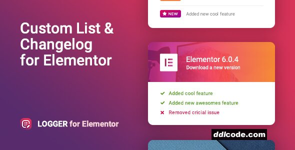 Logger - Changelog & Custom List for Elementor