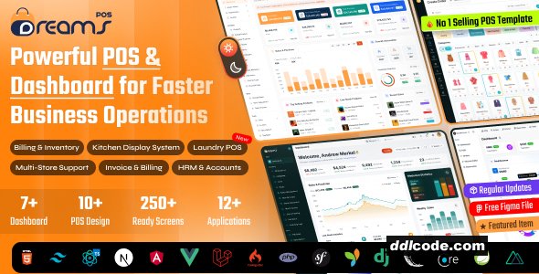 DreamsPOS - POS & Inventory Management Admin Dashboard Template | Tailwind, React, Nextjs, Laravel