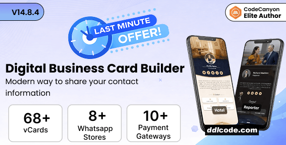 Infy vCard Saas - Digital Business Card Builder