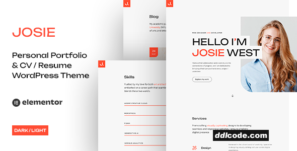 Josie - CV Resume WordPress Theme
