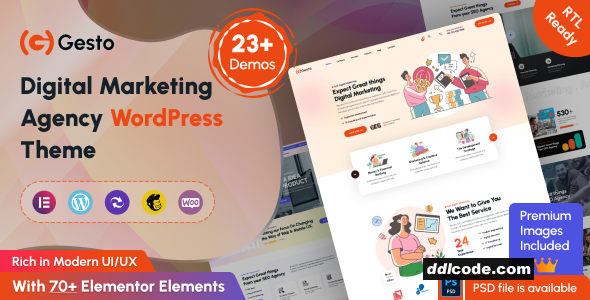 Gesto - Digital Marketing Agency WordPress Theme