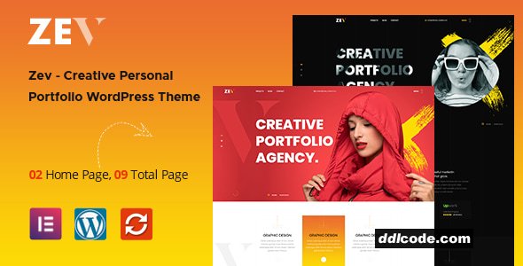 Zev - Creative Personal Portfolio WordPress Theme