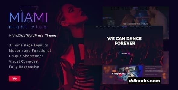 Miami - Night Club WordPress Theme