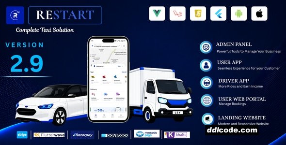 Restart Taxi & Delivery - Perfect Taxi Solution with Parcel Delivery