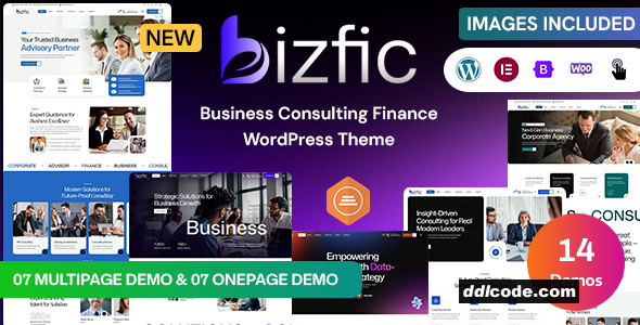 Bizfic - Business Consulting & Financial Advisors Modern WordPress Theme