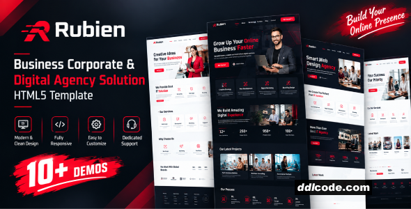Rubien - Business Corporate & Digital Agency IT Solution HTML5 Template