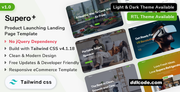 Supero - Multipurpose Product Launching HTML Landing Page Template