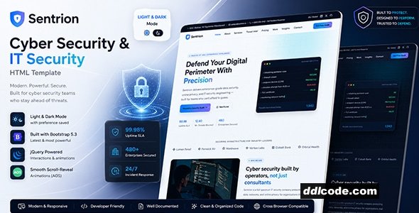 Sentrion - Cyber Security & IT Security HTML Template