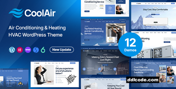 Coolair - Air Conditioning & Heating HVAC WordPress Theme