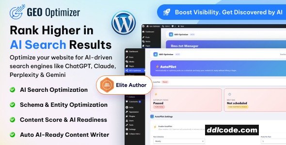 GEO Optimizer - AI-Powered Generative Engine Optimization & SEO WordPress Plugin