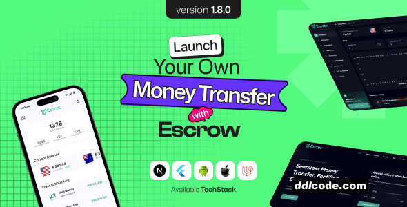 Escroc - Money Transfer with Escrow Full Solution