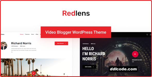 Redlens - Video Blogger and Game Streamer Theme