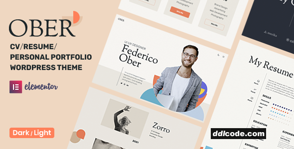 OBER - CV Resume WordPress Theme