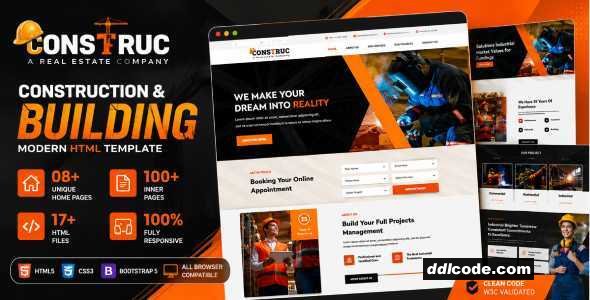 Construc - Ultimate Construction Company website template
