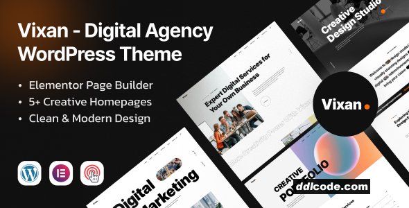 Vixan - Digital Agency Portfolio Elementor WordPress Theme