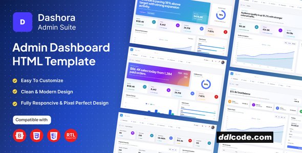 Dashora - Responsive Bootstrap 5 Admin Dashboard HTML Template