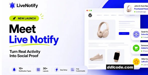 Live Notify Pro - Real-Time Social Proof for Wordpress