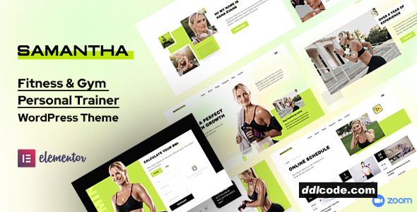 Samantha - Personal Trainer & Fitness Gym Theme
