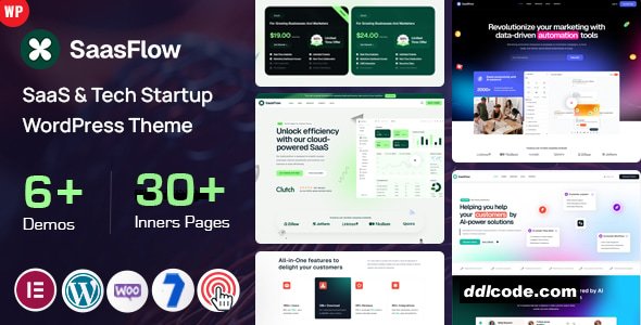 Saasflow - SaaS Startup WordPress