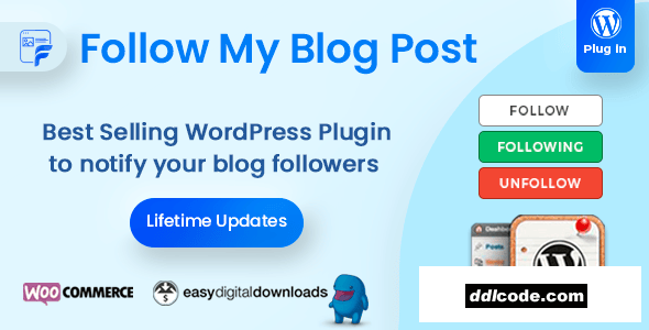 Follow My Blog Post - WordPress - WooCommerce Plugin