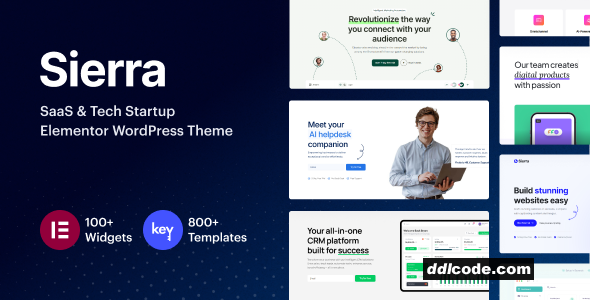 Sierra - SaaS & Tech Startup Elementor WordPress Theme