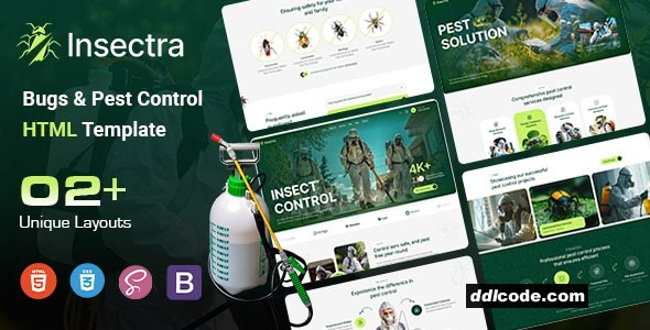 Insectra - Bugs & Pest Control HTML Template