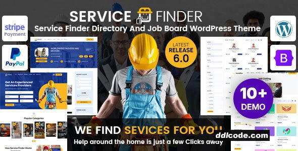 Service Finder - Directory and Job Board WordPress Theme